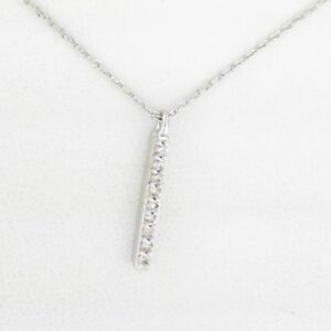Elegant Sterling Silver Diamond Pendant