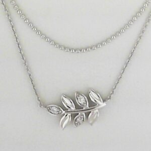 Elegant Sterling Silver Necklace with Diamond Accent