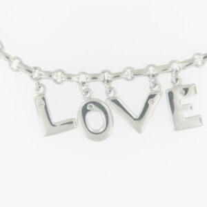 Sterling Silver Bentelli Bracelet with Diamond Accents