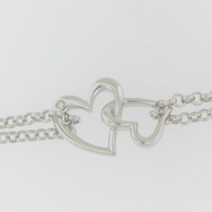 Elegant Sterling Silver Bracelet with Sparkling Diamonds