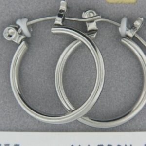 Customizable Metal Hoop Earrings with Gemstone