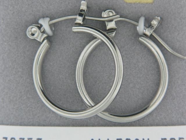 Customizable Metal Hoop Earrings with Gemstone