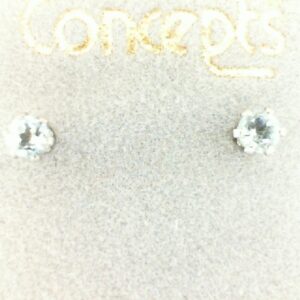 Stainless Steel Aquamarine Earrings