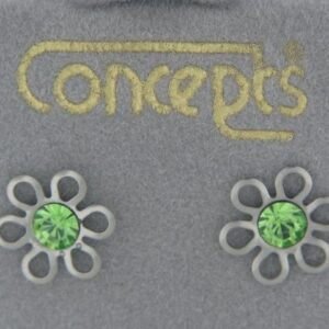 Elegant White Gold Open Daisy Earrings