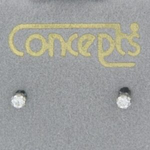 Customizable Round Cubic Zircon Semi-Mount Earrings