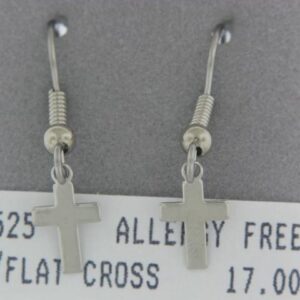 Elegant Cross Dangle Earrings in Choice of Metal