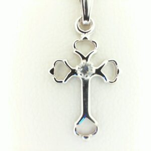 Elegant Sterling Silver Baby Cross Necklace