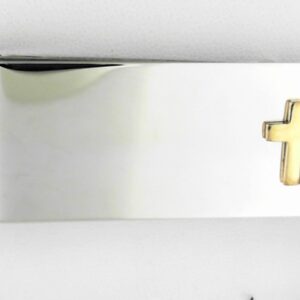 Two-Tone Money Clip with Cross Design
