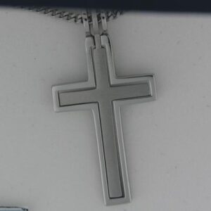 Stainless Steel 2-Part Cross Pendant