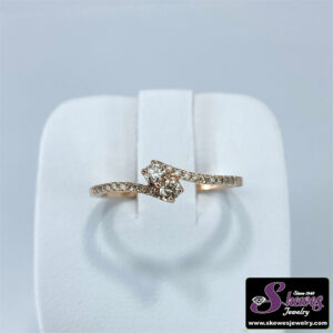 14K Rose Gold Two-Stone Ring