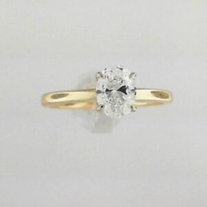Chic Two-Tone 14K Semi-Mount Ring Featuring Lab Grown Oval Diamond