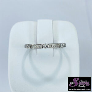 10K White Gold Stackable Diamond Ring