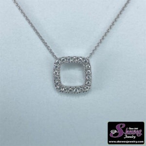 10K White Gold Diamond Pendant