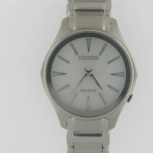 Citizen Eco-Drive Ladies White Stainless Steel Watch