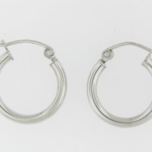 Elegant Sterling Silver 2mm Hoop Earrings