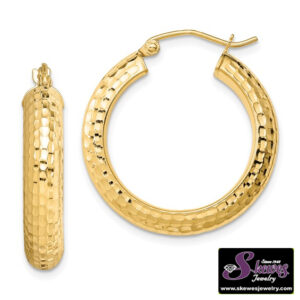 Elegant Sterling Silver and Gold-Plated Diamond Cut Hoop Earrings