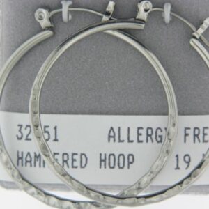 Hammered Hoop Earrings in Choice of Metal