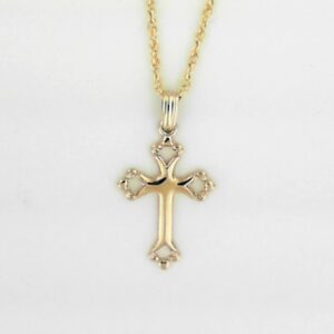 14K Gold Filled Cross Necklace, 18 Inches