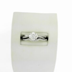 14K White Gold Lab Grown Diamond Semi-Mount Engagement Ring