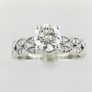 14K White Gold Lab Grown Diamond Semi-Mount Engagement Ring