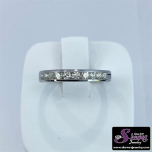 14K White Gold Diamond Band with .50 Carat Total Weight