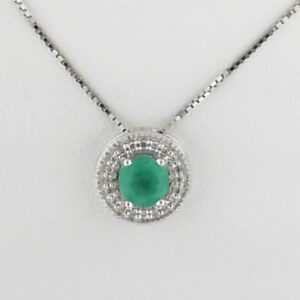 Elegant Sterling Silver Emerald Cut Pendant