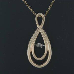 Elegant 14K White Gold Gemstone Pendant