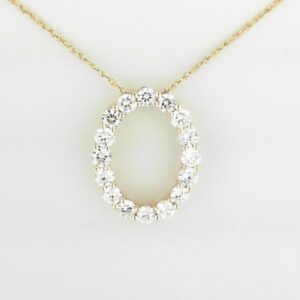 14K Yellow Gold 1.00 Carat Lab Grown Diamond Pendant