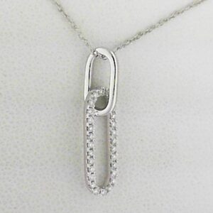 10K White Gold Lab Grown Diamond Pendant