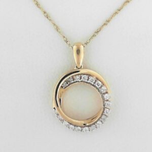 10K Yellow Gold Diamond Pendant