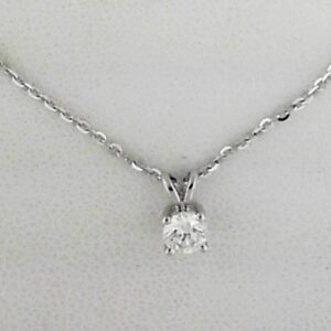 Elegant 14K White Gold Lab Grown Diamond Pendant