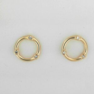 Sterling Silver Earrings with Diamond Accents