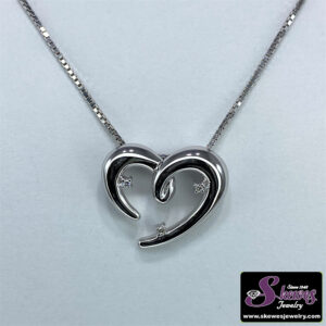 Elegant Sterling Silver Open Heart Pendant