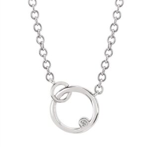 Elegant Sterling Silver Diva Diamonds Pendant