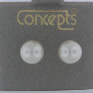 Stainless Steel 8mm Simulated Pearl Earrings