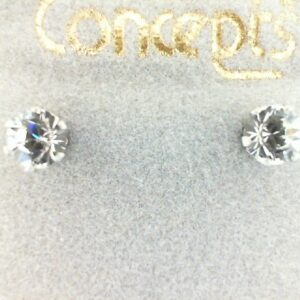 Customizable White Metal Concept April Earrings