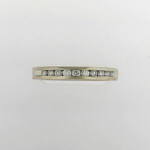 14K White Gold Diamond Band with .25 Carat Total Weight