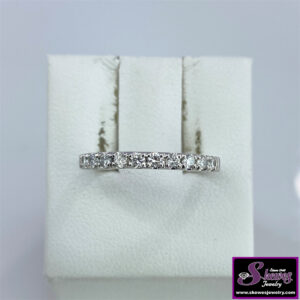 14K White Gold Ladies Diamond Band with 0.33 Carat Total Weight