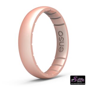 Rose Gold Thin Silicone Ring - Classic Design