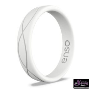 Infinity Thin Silicone Ring - White