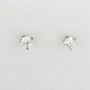 14K White Gold Lab Grown Diamond Stud Earrings