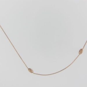 14K Rose Gold 3mm Moon Cut Adjustable Necklace
