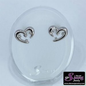 Elegant Sterling Silver Heart Earrings
