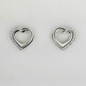 Elegant Sterling Silver Earrings with White Sapphires