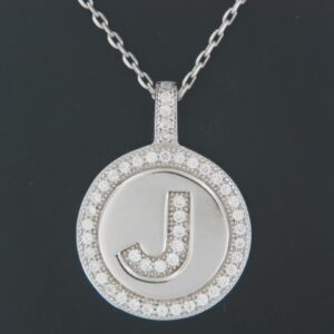 Sterling Silver Micro Pave CZ Circle Pendant