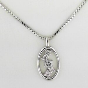 Elegant Sterling Silver White Sapphire Pendant