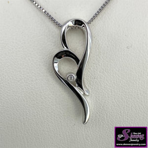 Sterling Silver Diva Diamonds Pendant with .01ct Total Diamond Weight