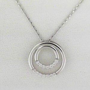 Elegant Sterling Silver Lab Grown Diamond Pendant