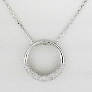 Elegant Sterling Silver Lab Grown Diamond Pendant