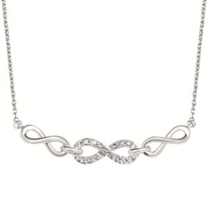 Elegant Sterling Silver Pendant with Diamond Accent